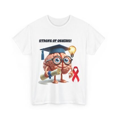 gifts-for-Stroke-survivors-stroke-of-genius-Unisex- Heavy- Cotton- Tee - Image 3