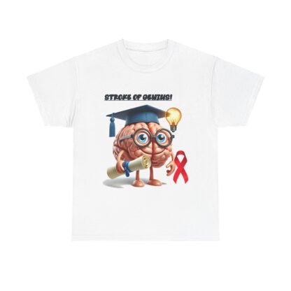 gifts-for-Stroke-survivors-stroke-of-genius-Unisex- Heavy- Cotton- Tee