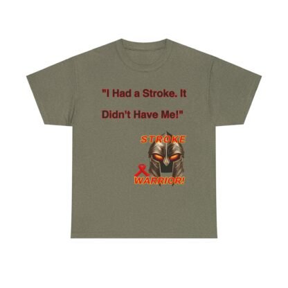 Stroke- survivor- gift-I Had a Stroke — It Didn't Have Me!" Spartan Warrior T-Shirt-Unisex- Heavy- Cotton- Tee - Image 13