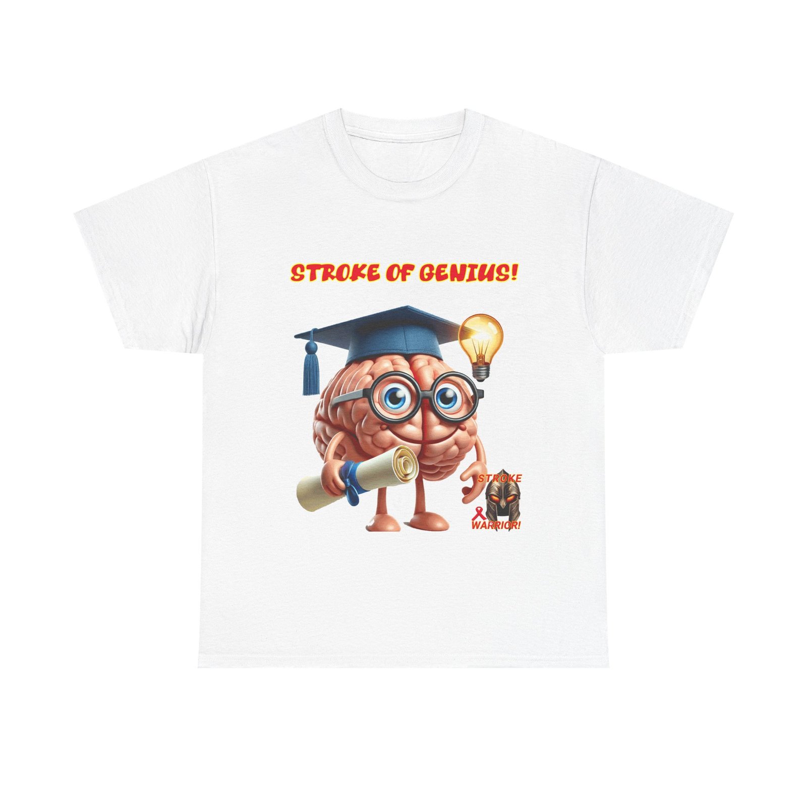 Stroke- survivor- stroke- of- genius-Unisex- Heavy- Cotton- Tee